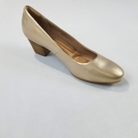 Sofft Comfort by Design Women’s 9.5M Gold Leather Block Heel Comfort Pumps NWOT - Picture 11 of 11